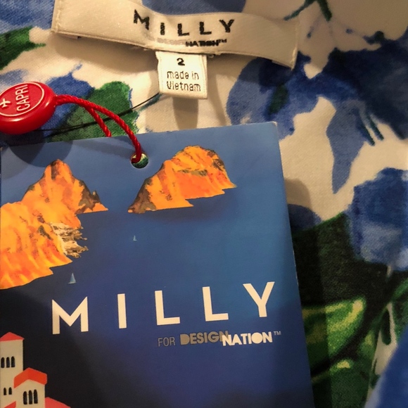 Milly For DesigNation Floral Paneled Dress 2 NWT - Picture 8 of 8